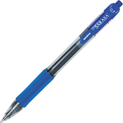 Zebra Dry X20 Retractable Gel Pen, Medium Point 0.7mm, Blue Ink, 12 ct