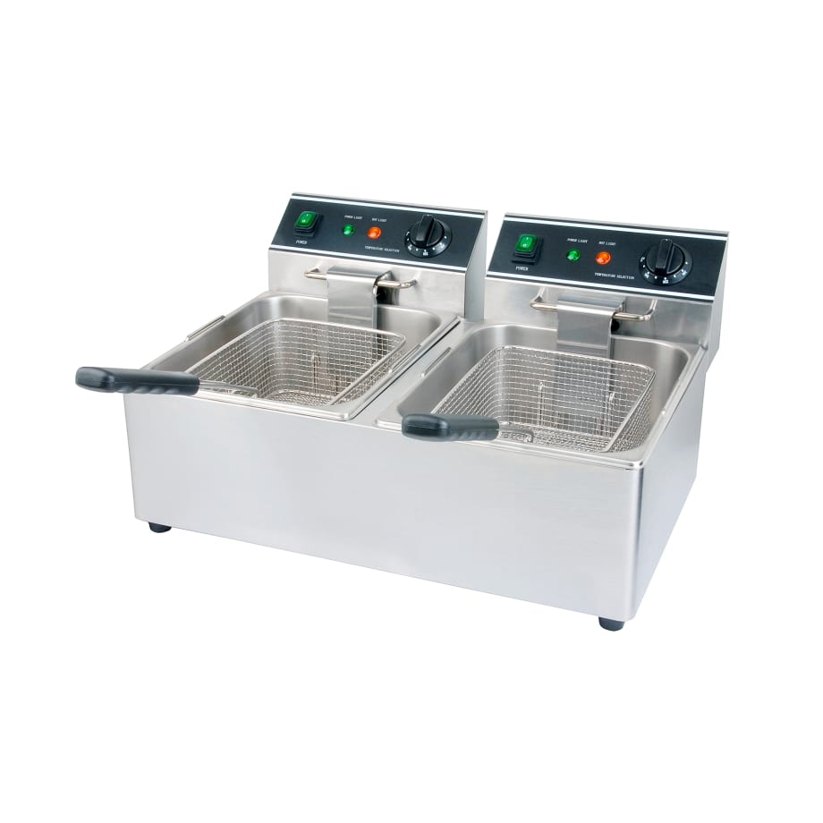 MoTak CTF15D Countertop Electric Fryer - (2) 15lb Vats, 120v/1ph