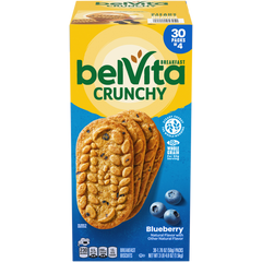 belVita Breakfast Biscuits, Blueberry, 1.76 oz, 30 ct