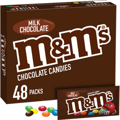 M&M'S Full Size Chocolate Candy, Milk Chocolate, 1.69 oz, 48 ct