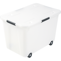 Advantus Rolling Storage Container, 15 Gallon, Clear