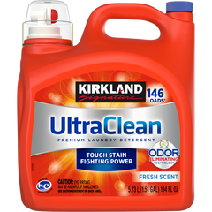 Kirkland Signature Liquid Laundry Detergent, Ultra Clean, HE Compatible, Fresh Scent, 194 fl oz