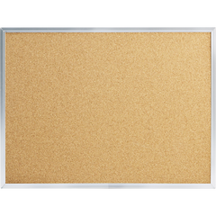 Mead Cork Bulletin Board, Aluminum Frame, 24"W x 18"L