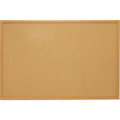 Mead Cork Bulletin Board, Oak Frame, 48"W x 36"L