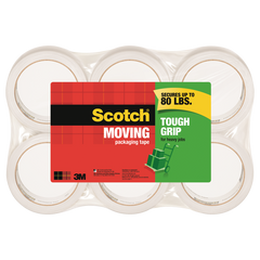 Scotch Tough Grip Moving Packaging Tape, 1.88" x 163.8', 6 ct