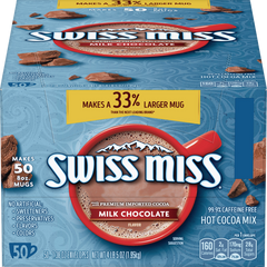 Swiss Miss Hot Cocoa Mix, Milk Chocolate, 1.38 oz, 50 ct