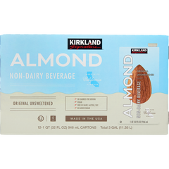 Kirkland Signature Almond Non-Dairy Beverage, Unsweetened, 32 fl oz, 12 ct