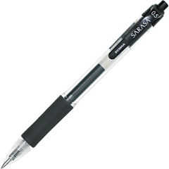 Zebra Dry X20 Retractable Gel Pen, Fine Point 0.5mm, Black Ink, 12 ct