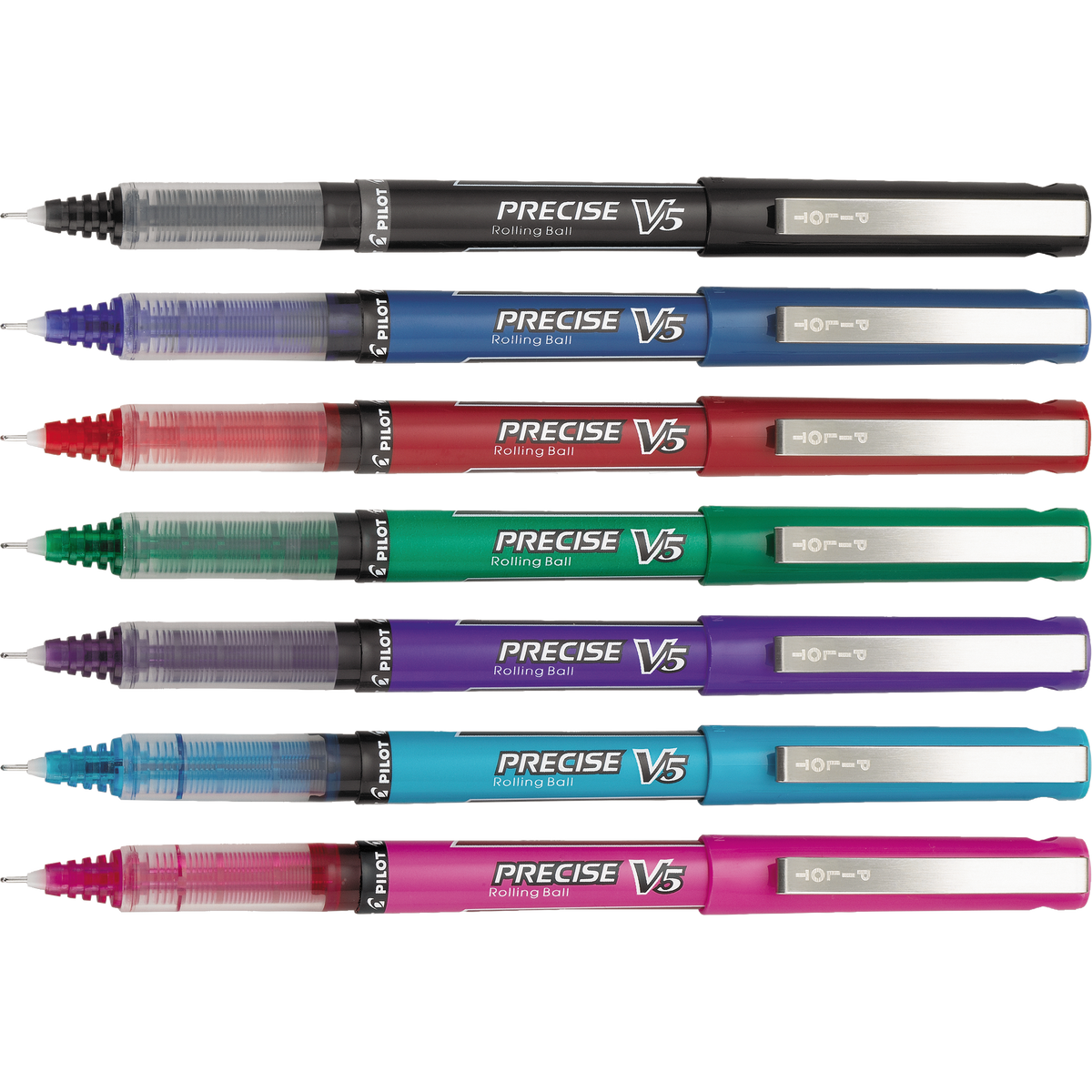 Pilot Precise V5 RT Rollerball Pen, Extra Fine Point 0.5mm, Assorted Ink Colors, 7 ct