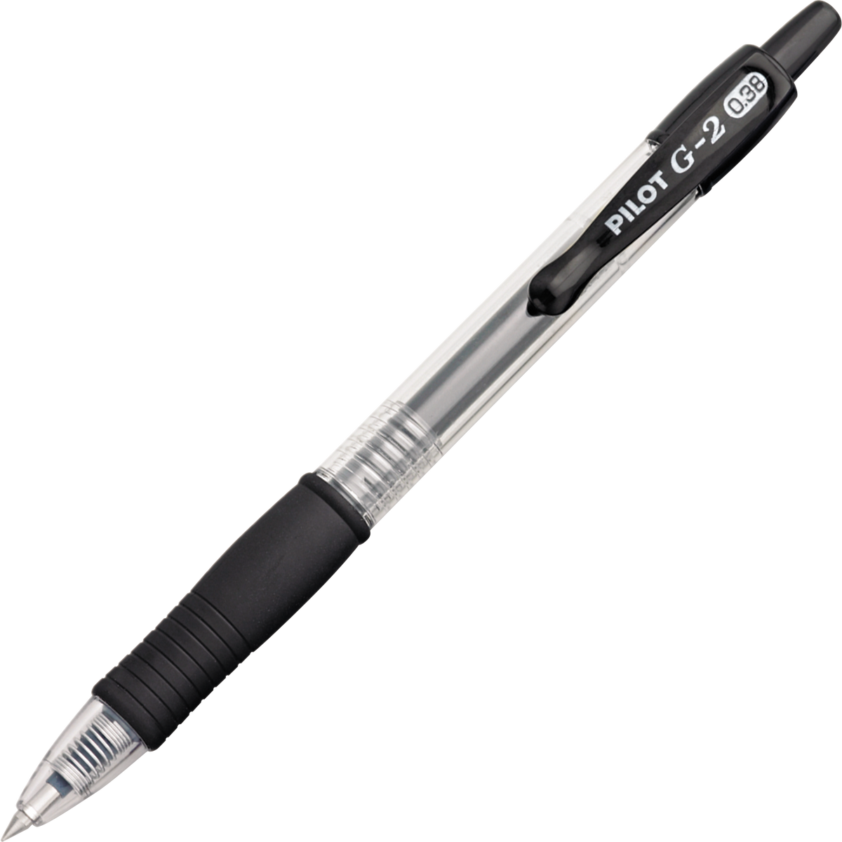 Pilot G2 Premium Retractable Gel Pen, Ultra Fine Point 0.38mm, Black Ink, 12 ct