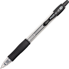 Pilot G2 Premium Retractable Gel Pen, Ultra Fine Point 0.38mm, Black Ink, 12 ct