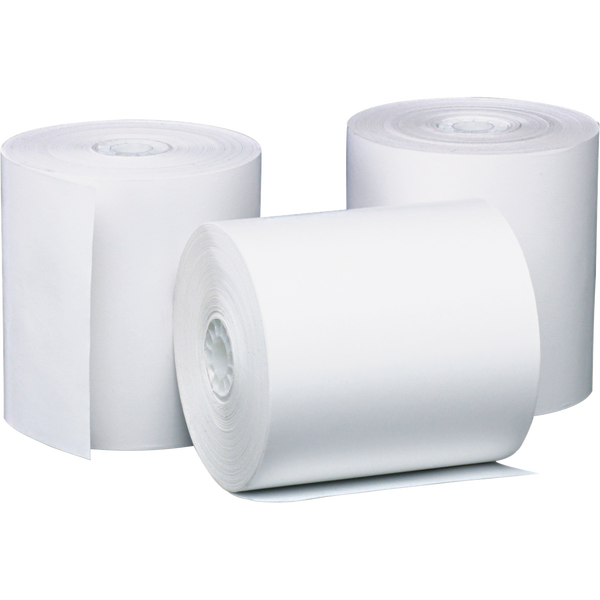 Iconex Thermal Cash Register/POS Paper Roll, White, 3-1/8" x 119', 50 Rolls