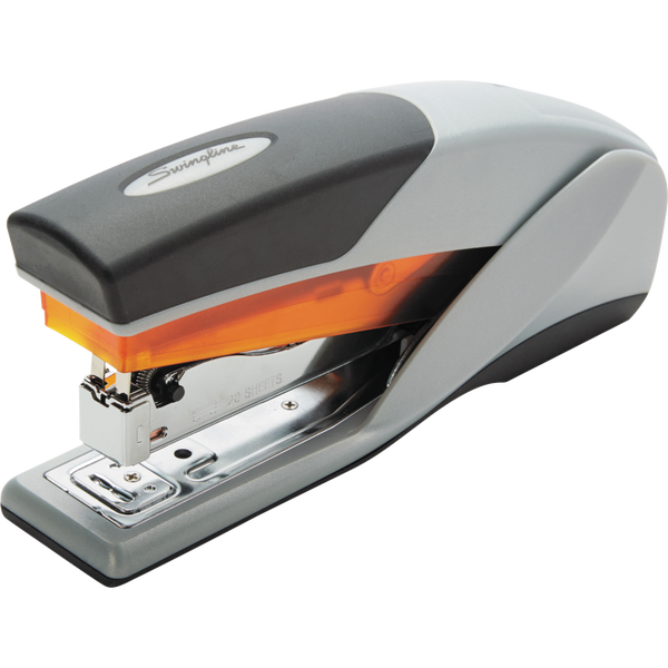 Swingline Optima 25 Reduced Effort Stapler, Gray and Orange