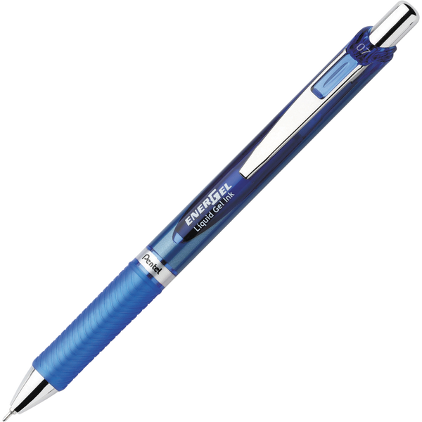 Pentel EnerGel Deluxe RTX Retractable Gel Pen, Medium Point 0.7mm, Blue Ink, 6 ct