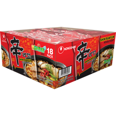 Nongshim Shin Ramyun Noodle Soup, Gourmet Spicy, 4.2 oz, 18 ct