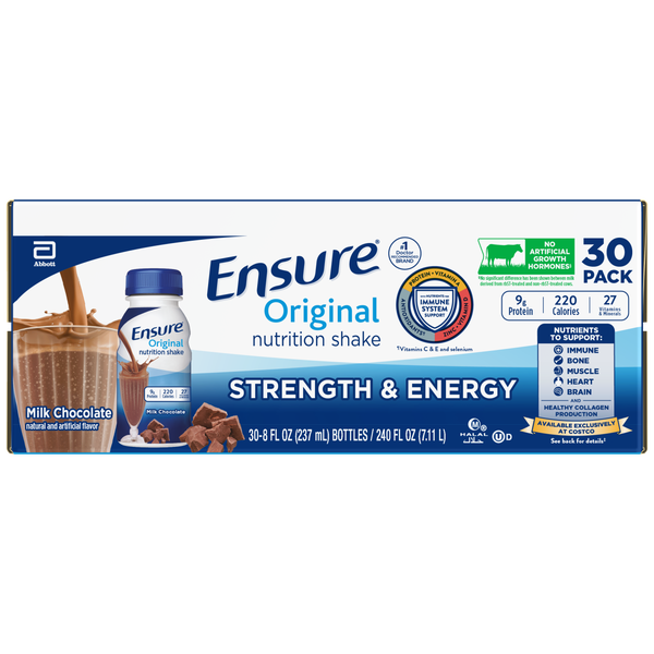 Ensure Original Nutrition Shake, Milk Chocolate, 8 fl oz, 30 ct