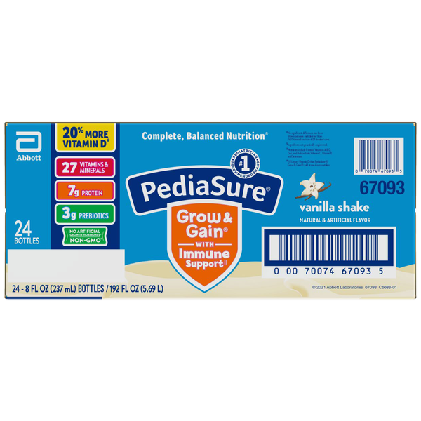 PediaSure Grow & Gain OptiGRO Shake, Vanilla, 8 oz, 24 ct