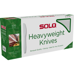 Solo Plastic Knife, Heavyweight, White, 500 ct