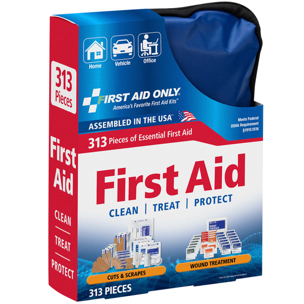 First Aid Only, Home & Go First Aid Kit, 313 Pieces