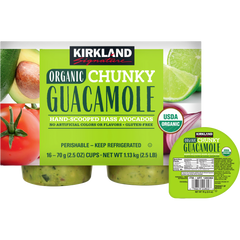 Kirkland Signature Organic Chunky Guacamole, 2.5 oz, 16 ct