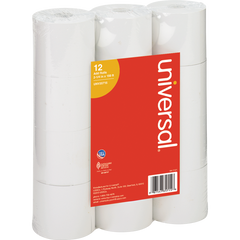 Universal POS/Cash Register Paper Rolls, White, 2-1/4" x 150', 12 Rolls