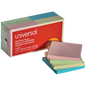 Universal Self-Stick Notes, Assorted Pastel Colors, 3" x 3", 100 Sheets, 12 Pads