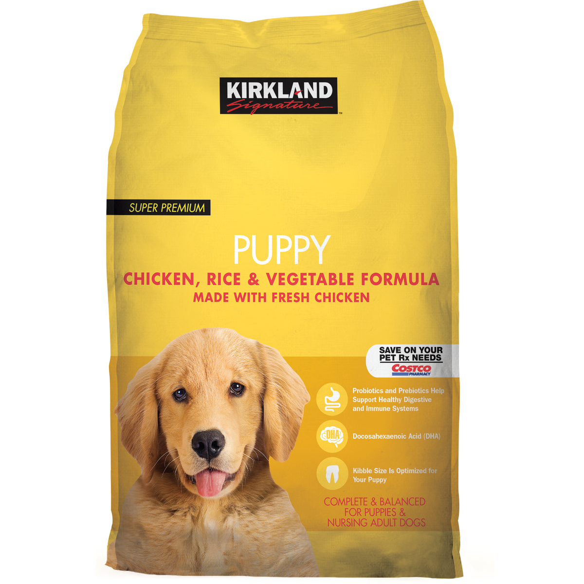 Kirkland Signature Puppy Formula Chicken, Rice and Vegetable Dog Food, 20 lbs