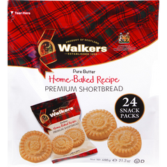 Walkers Pure Butter Premium Shortbread Cookies, 0.89 oz, 24 ct