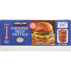 Kirkland Signature Ground Beef Patties, 1/4 lb Patty, 40 ct