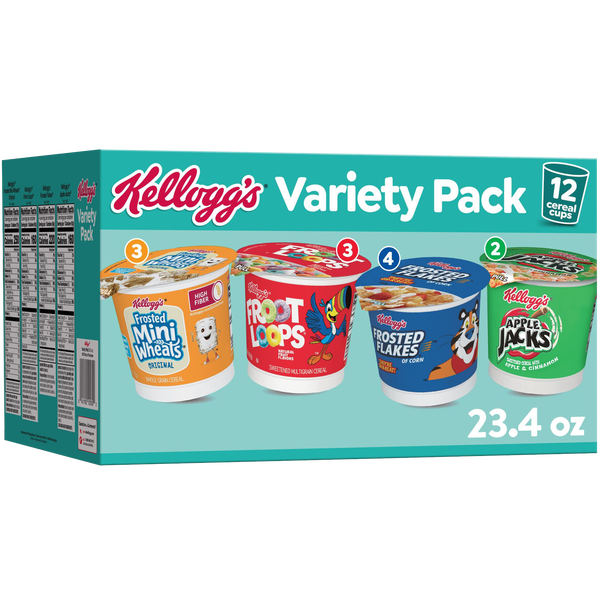 Kellogg's Cereal Cups, Family Variety Pack, 12 ct