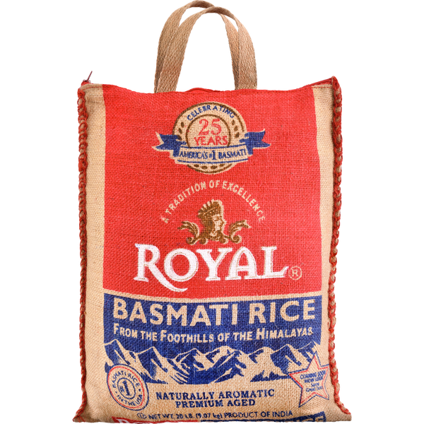 Royal Basmati Rice, Long Grain, 20 lbs