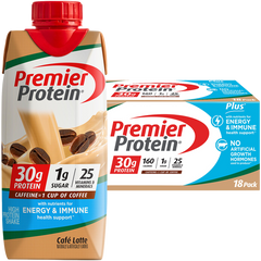 Premier Protein Shake, 30g Protein, Cafe Latte, 11 fl oz, 18 ct