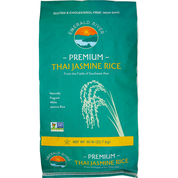 Emerald River Premium Thai Jasmine Rice, 50 lbs