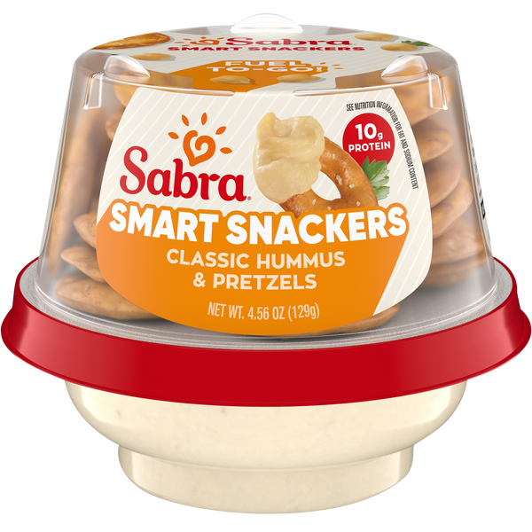 Sabra Hummus with Pretzels Cup, Classic, 4.56 oz, 12 ct