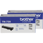 Brother BRTTN730 Toner Cartridge, Black, 2 pk