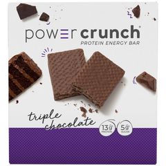 Power Crunch Protein Energy Bar, 13g Protein, Triple Chocolate, 1.4 oz, 12 ct