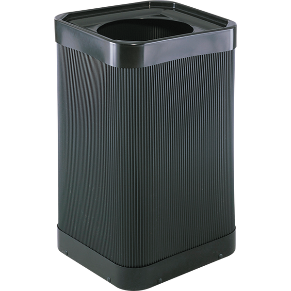 Safco At-Your Disposal Top-Open Waste Receptacle, 38 Gallon, Black