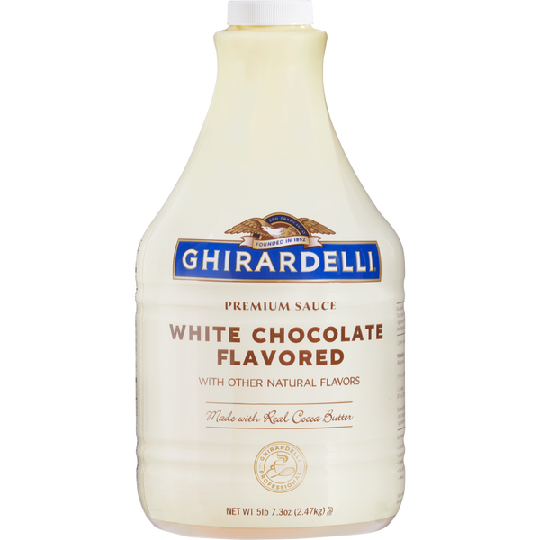 Ghirardelli Premium Sauce, White Chocolate, 87.3 oz