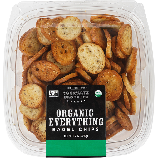 Schwartz Brothers Bakery Organic Everything Bagel Chips, 15 oz