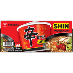 Nongshim Shin Ramyun Noodle Soup, Gourmet Spicy, 4.2 oz, 12 ct