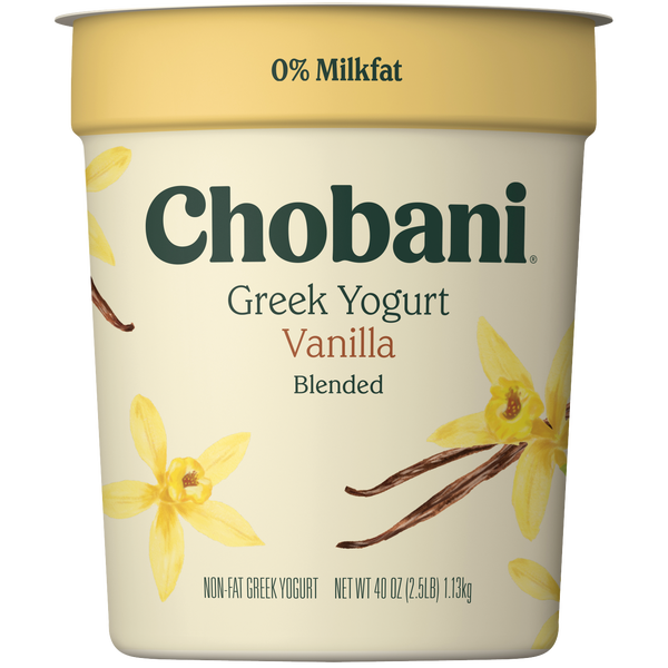 Chobani Blended Greek Yogurt, Vanilla, 40 oz