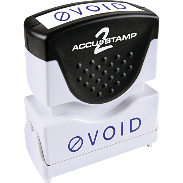 Accu-Stamp2 Pre-Inked VOID Message Stamp, One-Color, Blue Ink