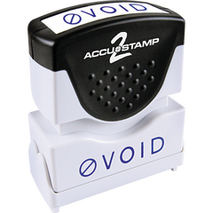 Accu-Stamp2 Pre-Inked VOID Message Stamp, One-Color, Blue Ink