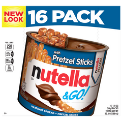 Nutella & Go Hazelnut Spread with Pretzel Sticks, 1.9 oz, 16 ct