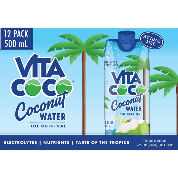 Vita Coco Coconut Water, Original, 16.9 fl oz, 12 ct