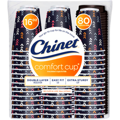 Chinet Comfort Cups, Hot Cups with Lids, 16 oz, 80 ct