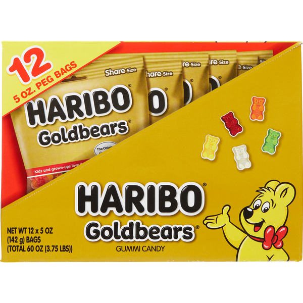 Haribo Goldbears Gummi Candy, 5 oz, 12 ct