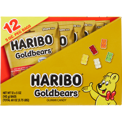 Haribo Goldbears Gummi Candy, 5 oz, 12 ct