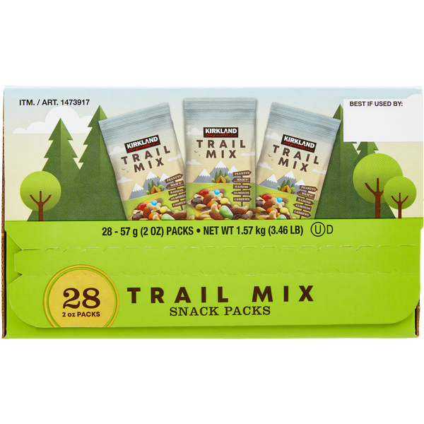 Kirkland Signature Trail Mix Snack Packs, 2 oz, 28 ct