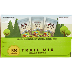 Kirkland Signature Trail Mix Snack Packs, 2 oz, 28 ct